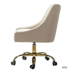 Kirkland's Home Office Furniture-Lili Cream Golden Office Chair