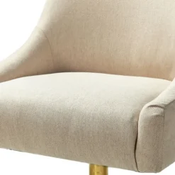 Kirkland's Home Office Furniture-Lili Cream Golden Office Chair