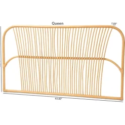 Kirkland's Home Beds & Headboards-Linear Weave Rat Queen Headboard