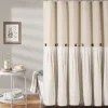 Kirkland's Home Shower Curtains-Linen Button Shower Curtain