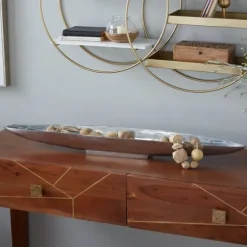 Kirkland's Home Decorative Trays-Long Metallic Tray