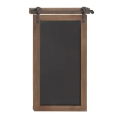 Kirkland's Home Wall Storage-Long Wood And Metal Frame Chalkboard