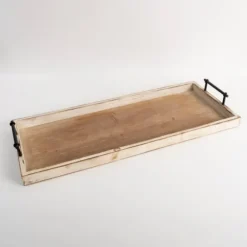 Kirkland's Home Decorative Trays-Long Wooden Decorative Tray