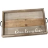 Kirkland's Home Decorative Trays-Love Lives Here Wooden Tray