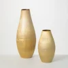 Kirkland's Home Vases-Lustrous Brushed Metal Vases, Set Of 2
