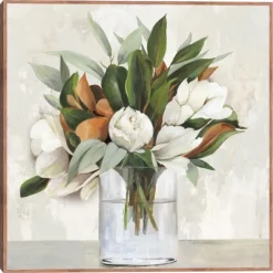 Kirkland's Home Canvas Art-Magnolia Bouquet Framed Canvas Art Print