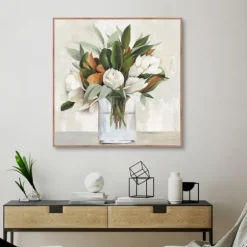 Kirkland's Home Canvas Art-Magnolia Bouquet Framed Canvas Art Print