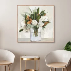 Kirkland's Home Canvas Art-Magnolia Bouquet Framed Canvas Art Print