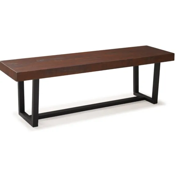 Kirkland's Home Dining Chairs-Mahogany Solid Pine Two-Tone Dining Bench