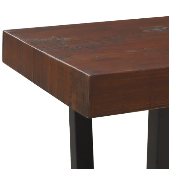 Kirkland's Home Dining Chairs-Mahogany Solid Pine Two-Tone Dining Bench