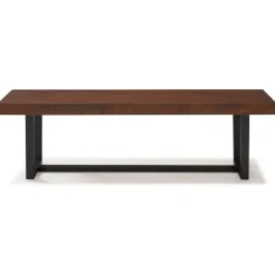 Kirkland's Home Dining Chairs-Mahogany Solid Pine Two-Tone Dining Bench