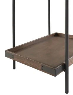 Kirkland's Home Accent & End Tables-Mahogany Tray Top And Shelf Wood Accent Table