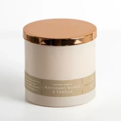 Kirkland's Home Candles-Mahogany Woods & Vanilla Triple Wick Jar Candle