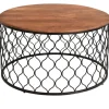 Kirkland's Home Coffee Tables-Mango Wood And Black Iron Coffee Table