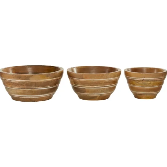 Kirkland's Home Decorative Bowls & Jars-Mango Wood Bowls, Set Of 3