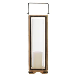 Kirkland's Home Lanterns-Mango Wood Frame Lantern, 31 In.