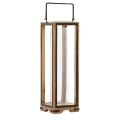 Kirkland's Home Lanterns-Mango Wood Frame Lantern, 31 In.