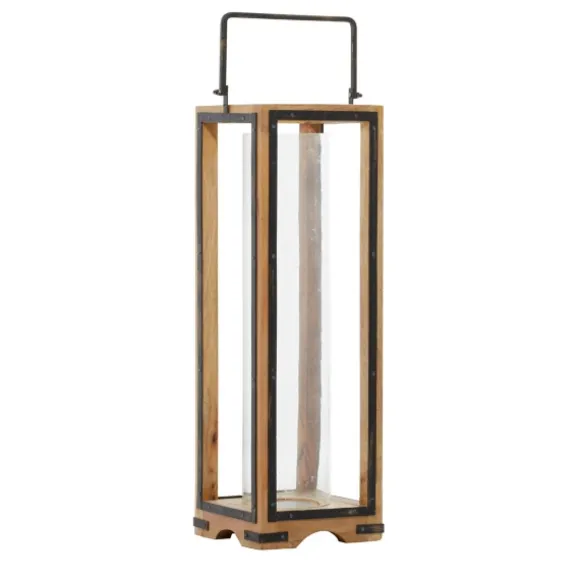 Kirkland's Home Lanterns-Mango Wood Frame Lantern, 31 In.
