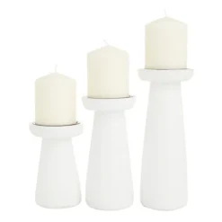 Kirkland's Home Candle Holders-Mango Wood 3-Pc. Pillar Candle Holder Set
