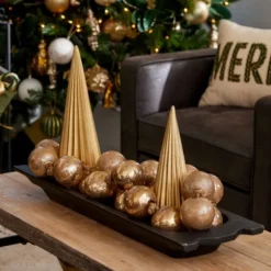 Kirkland's Home Decorative Bowls & Jars-Mango Wood Trough Bowl