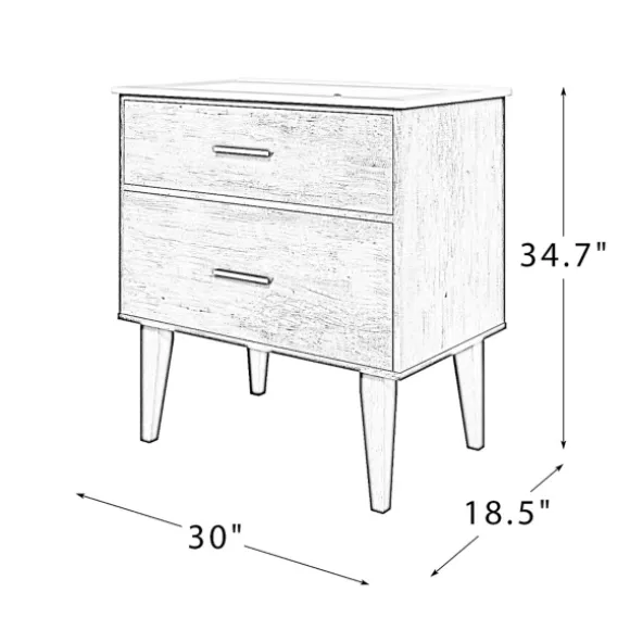 Kirkland's Home Bathroom Furniture-Maple Corinth Wood Sink Vanity