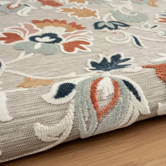 Kirkland's Home Outdoor Rugs-Mara Floral Blossom Indoor/Outdoor Area Rug, 7X9