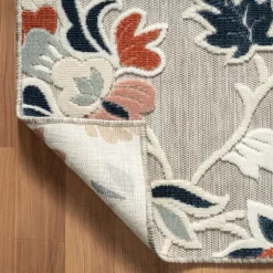 Kirkland's Home Outdoor Rugs-Mara Floral Blossom Indoor/Outdoor Area Rug, 7X9