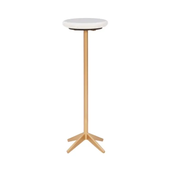 Kirkland's Home Accent & End Tables-Marble And Gold Base Cocktail Table