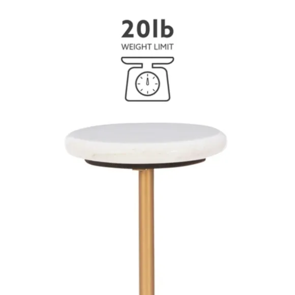 Kirkland's Home Accent & End Tables-Marble And Gold Base Cocktail Table