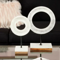 Kirkland's Home Statues & Figurines-Marble Ring Sculpture, 11 In.