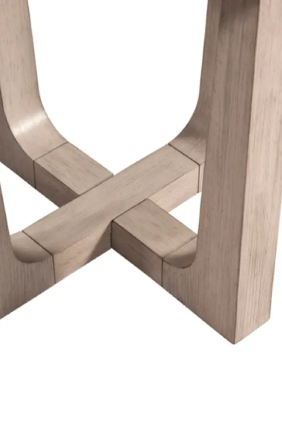 Kirkland's Home Accent & End Tables-Marble Top Tapered Legs Accent Table