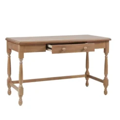 Kirkland's Home Office Furniture-Martha Stewart Natural Wood Turned Legs Desk