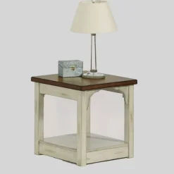Kirkland's Home Accent & End Tables-Mary And Natural Wooden Square Accent Table