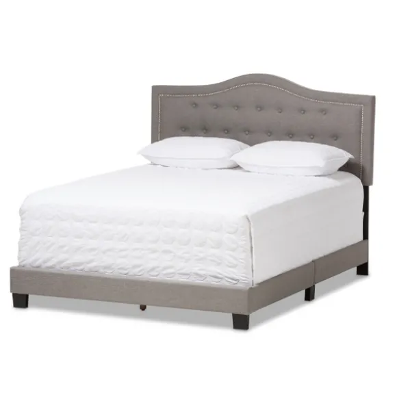 Kirkland's Home Beds & Headboards-Mary Light Button Tufted Full Bed Frame