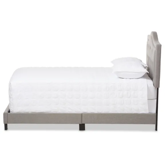 Kirkland's Home Beds & Headboards-Mary Light Button Tufted Full Bed Frame