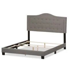 Kirkland's Home Beds & Headboards-Mary Light Button Tufted Full Bed Frame