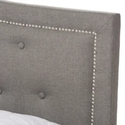 Kirkland's Home Beds & Headboards-Mary Light Button Tufted Full Bed Frame