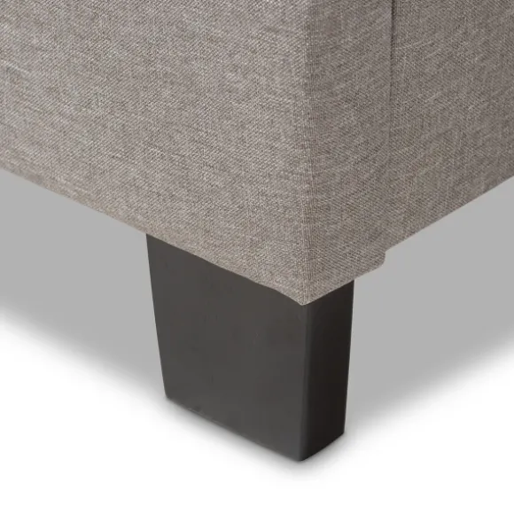 Kirkland's Home Beds & Headboards-Mary Light Button Tufted Full Bed Frame