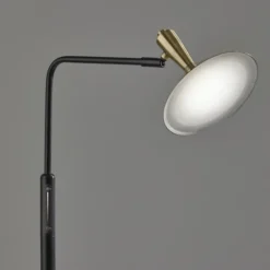 Kirkland's Home Floor Lamps-Matte Black Adjustable Light And Color Floor Lamp