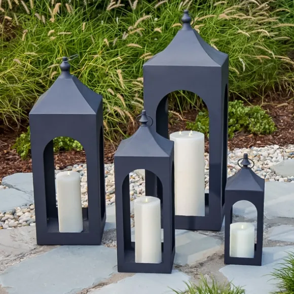 Kirkland's Home Lanterns-Matte Hampshire Metal Lantern, 36 In.
