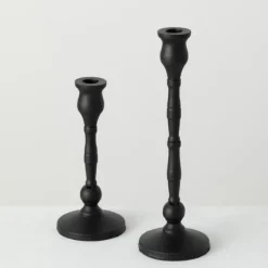 Kirkland's Home Candle Holders-Matte Iron Taper Candle Holders, Set Of 2