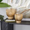 Kirkland's Home Candle Holders-Matte Straws 2-Pc. Votive Candle Holder Set