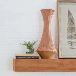 Kirkland's Home Vases-Matte Terracotta Fluted Ceramic Vase, 20 In.