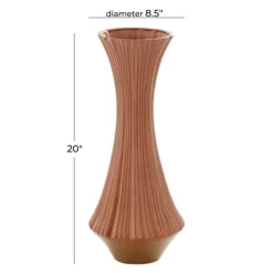 Kirkland's Home Vases-Matte Terracotta Fluted Ceramic Vase, 20 In.