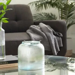 Kirkland's Home Candle Holders-Matte Turquoise Glass Candle Holder