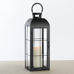 Kirkland's Home Lanterns-Matte Window Pane Lantern, 24 In.