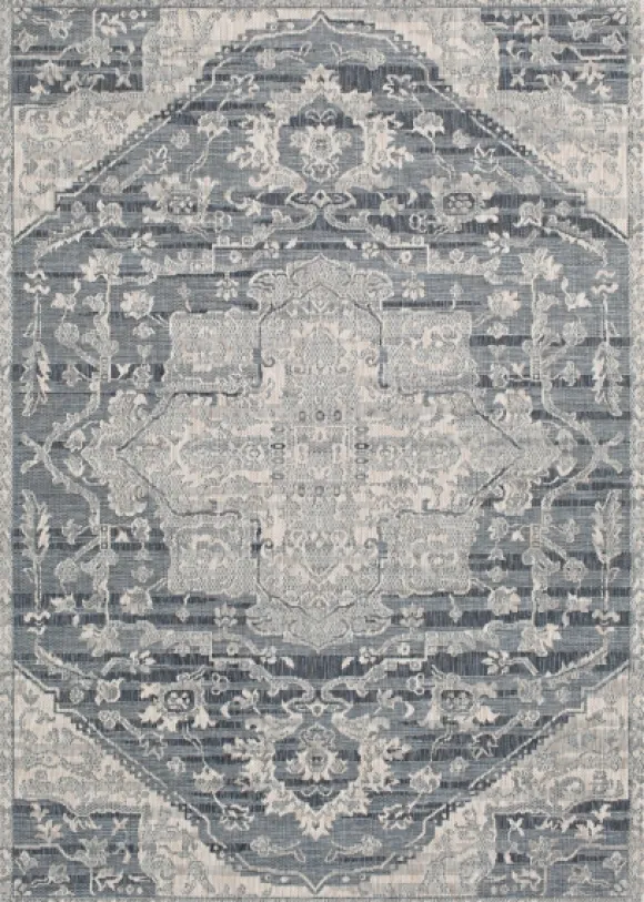 Kirkland's Home Outdoor Rugs-Medallion Lava Indoor/Outdoor Area Rug, 7X9