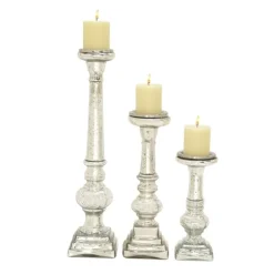 Kirkland's Home Candle Holders-Mercury Glass Candle Holders, Set Of 3