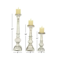 Kirkland's Home Candle Holders-Mercury Glass Candle Holders, Set Of 3
