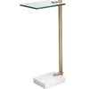 Kirkland's Home Accent & End Tables-Metal And Glass Top Accent Table
